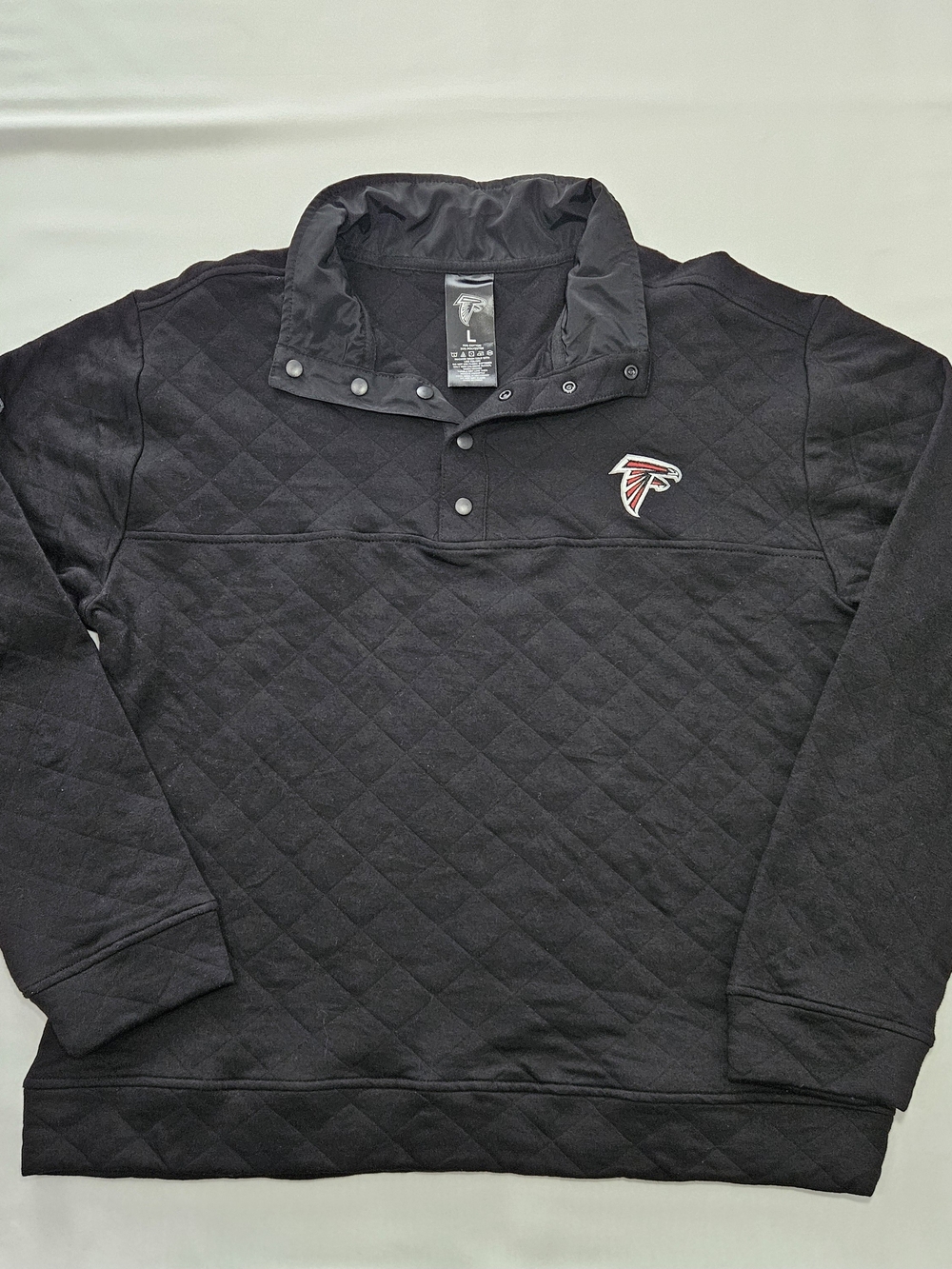 NFL Quilted Pullover Sweatshirt - Black